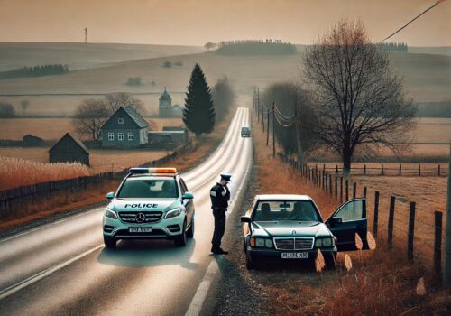 Polițiștii din Florești au depistat un șofer în stare de ebrietate la volanul unui Mercedes în extravilanul satului Cuhureștii de Jos