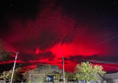 FOTO// Aurora boreală a fost vizibilă în Republica Moldova