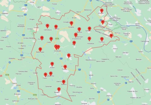 Alegeri prezidențiale și referendum: Harta secțiilor de votare din raionul Dondușeni publicată pe NewsMap.md