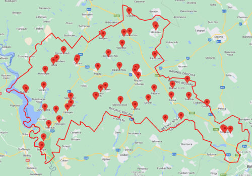 Alegeri prezidențiale și referendum: Harta secțiilor de votare din raionul Rîșcani disponibilă pe NewsMap.md