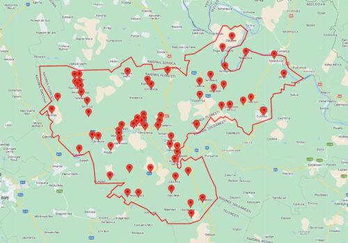 Alegeri prezidențiale și referendum: Harta secțiilor de votare din raionul Florești publicată pe NewsMap.md