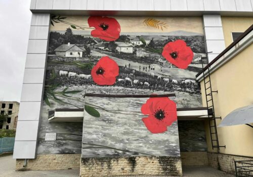 FOTO// Picturi murale noi îmbogățesc peisajul urban al orașului Nisporeni