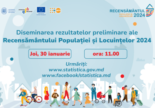 LA 30 IANUARIE, BIROUL NAȚIONAL DE STATISTICĂ VA DISEMINA REZULTATELE PRELIMINARE ALE RECENSĂMÂNTULUI POPULAȚIEI ȘI LOCUINȚELOR 2024