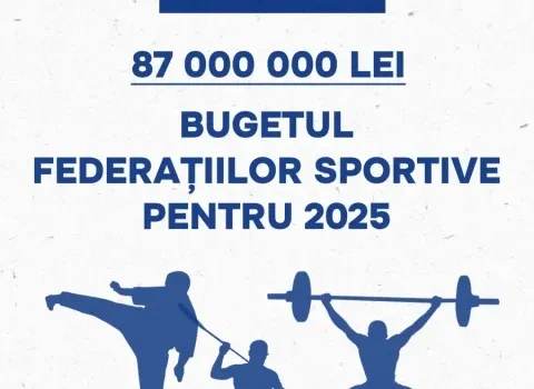 BUGETUL FEDERAȚIILOR SPORTIVE CREȘTE CU 30 MILIOANE LEI ÎN 2025